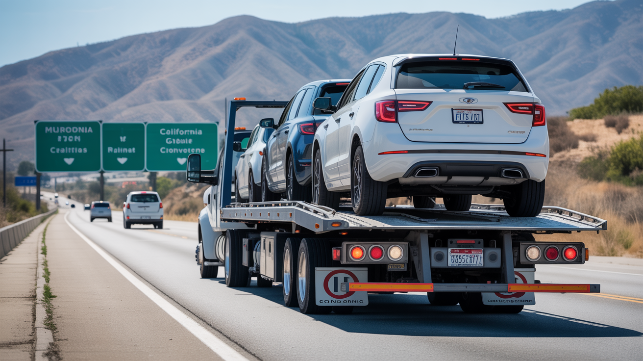 Long-haul vehicle transport between California cities