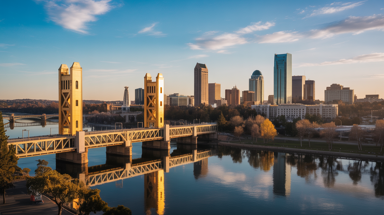 Sacramento skyline background